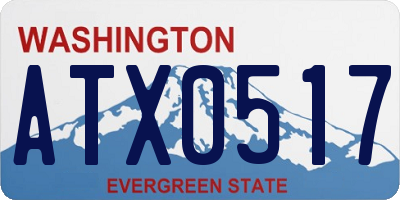 WA license plate ATX0517