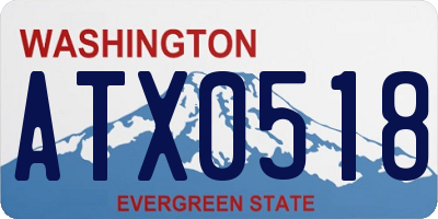 WA license plate ATX0518