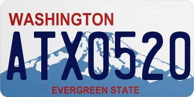 WA license plate ATX0520