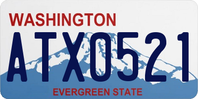 WA license plate ATX0521