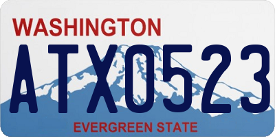 WA license plate ATX0523