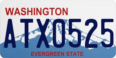 WA license plate ATX0525