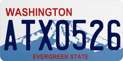 WA license plate ATX0526