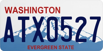 WA license plate ATX0527