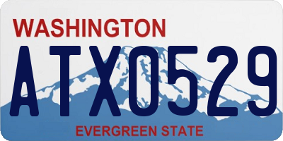 WA license plate ATX0529