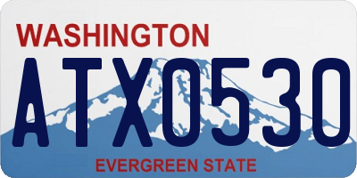 WA license plate ATX0530