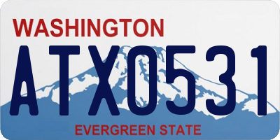 WA license plate ATX0531