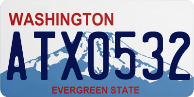 WA license plate ATX0532