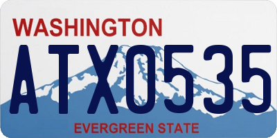 WA license plate ATX0535
