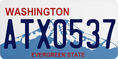 WA license plate ATX0537