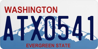 WA license plate ATX0541