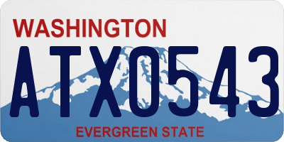 WA license plate ATX0543