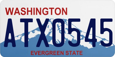 WA license plate ATX0545