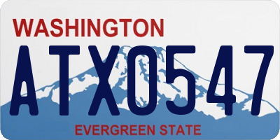 WA license plate ATX0547