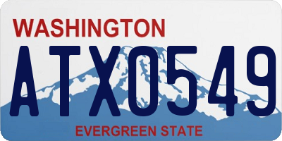 WA license plate ATX0549