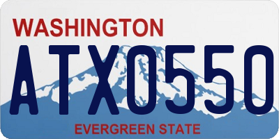WA license plate ATX0550