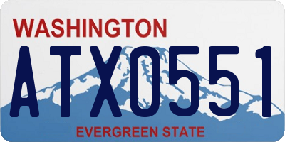 WA license plate ATX0551