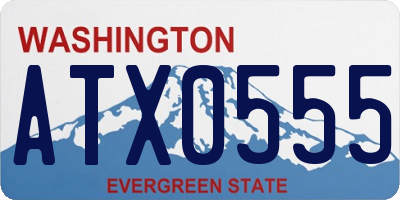 WA license plate ATX0555