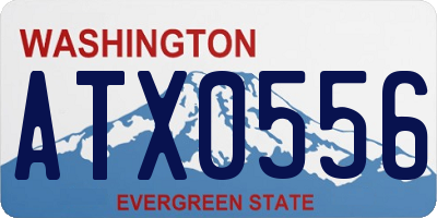 WA license plate ATX0556