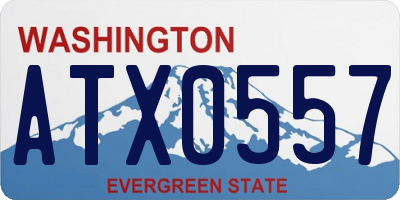 WA license plate ATX0557