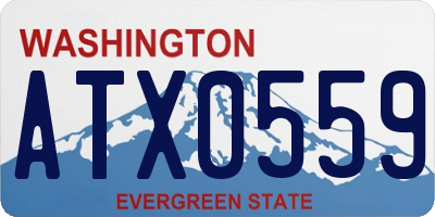 WA license plate ATX0559