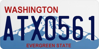WA license plate ATX0561