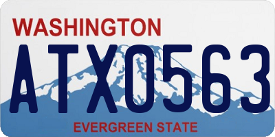 WA license plate ATX0563
