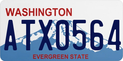WA license plate ATX0564