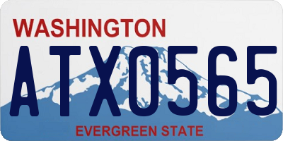 WA license plate ATX0565