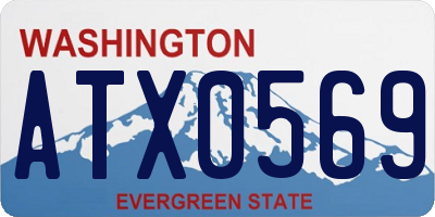 WA license plate ATX0569