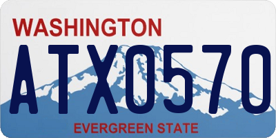 WA license plate ATX0570