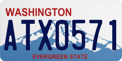 WA license plate ATX0571