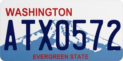 WA license plate ATX0572