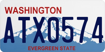WA license plate ATX0574