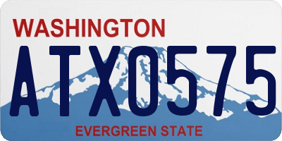 WA license plate ATX0575