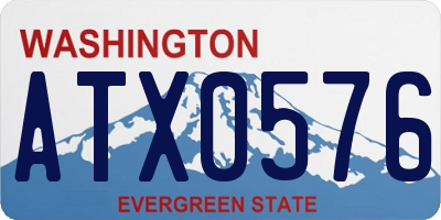 WA license plate ATX0576