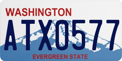 WA license plate ATX0577