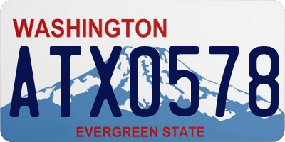 WA license plate ATX0578