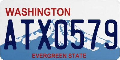 WA license plate ATX0579