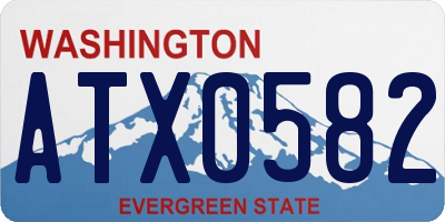 WA license plate ATX0582