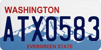 WA license plate ATX0583