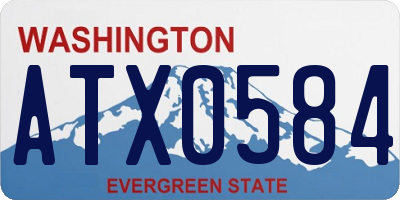 WA license plate ATX0584