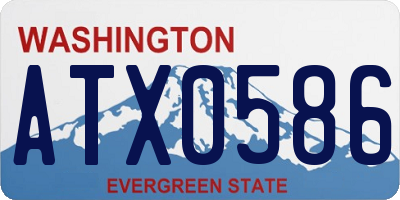 WA license plate ATX0586