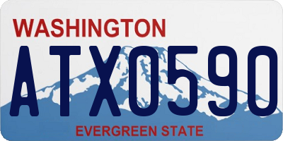 WA license plate ATX0590