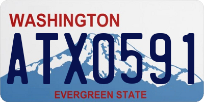 WA license plate ATX0591