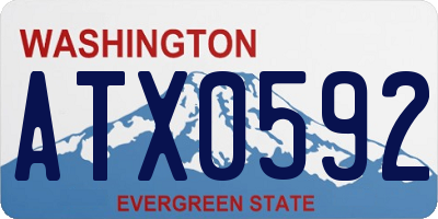 WA license plate ATX0592