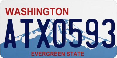 WA license plate ATX0593