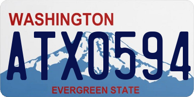 WA license plate ATX0594