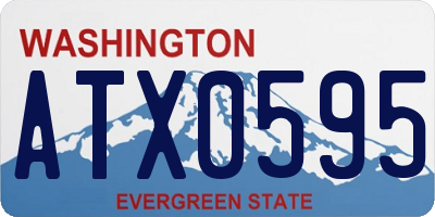 WA license plate ATX0595