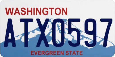 WA license plate ATX0597